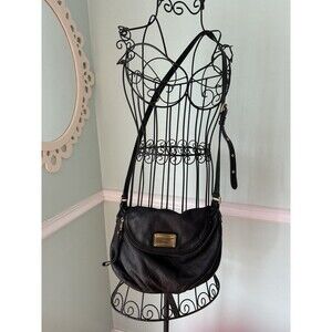 Marc By Marc Jacobs Black Pebbled Leather Crossbody Bag Classic Q Natasha Purse